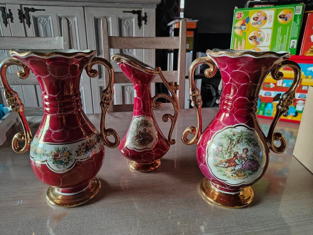 Vazen van porcelaine de Bruxelles - vintage/antiek, Antiek en Kunst, Ophalen of Verzenden
