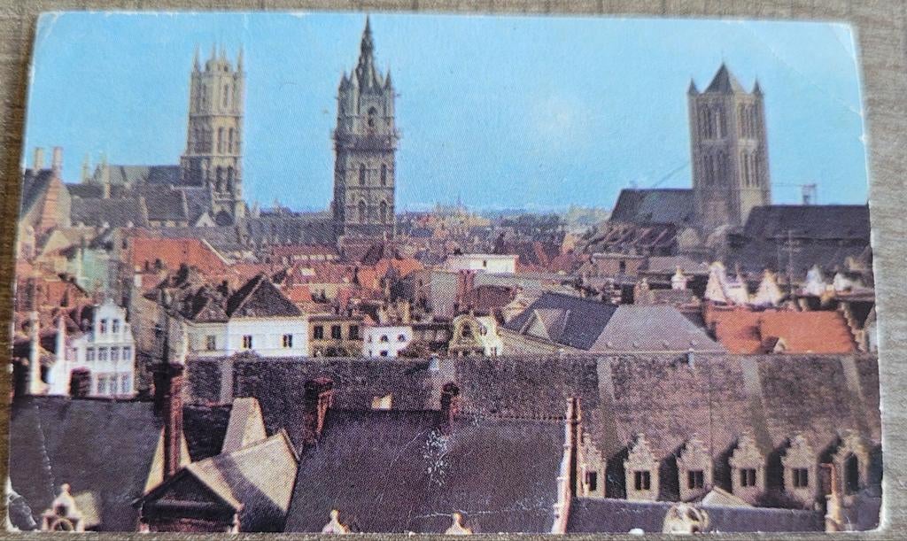 Oud fotoprentje: Sint-Niklaaskerk, Belfort, Sint-Baafs, Gent, Ophalen of Verzenden, Gebruikt, Gebouw, Prent