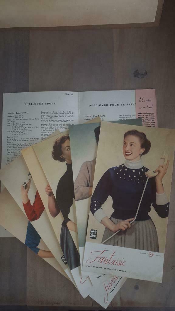 Folder Fil de laine tricot-main à la mode, Livres, Utilisé, Collectif, Étude et Techniques, Envoi