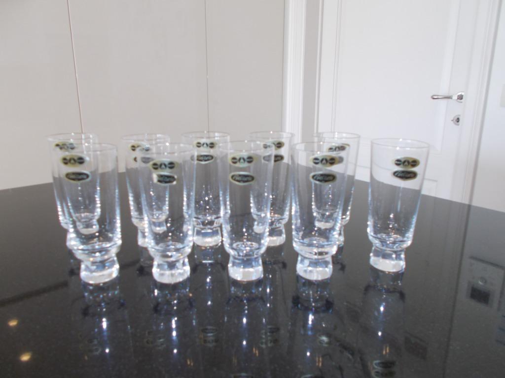 Retro 8 x aperitiefglazen Booms glas Bel'arte hoogte 12,5cm, Enlèvement ou Envoi