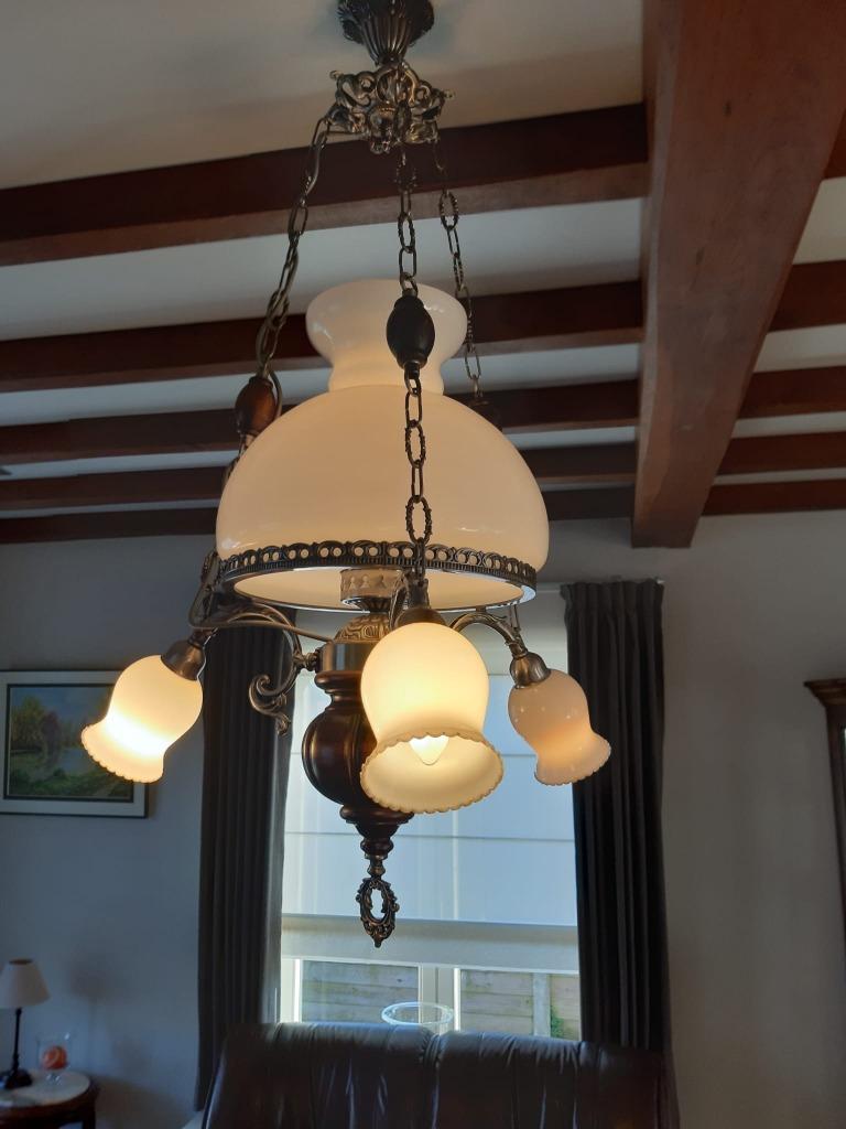 luster, Huis en Inrichting, Lampen | Kroonluchters, Ophalen, Gebruikt, Glas