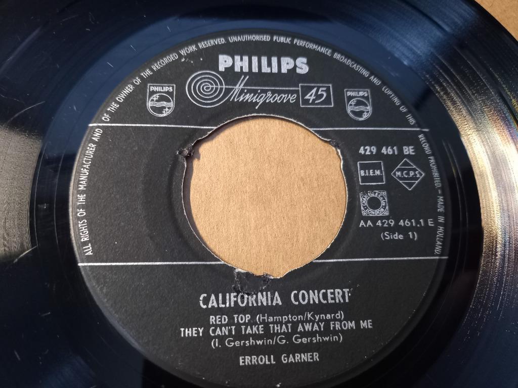 Erroll Garner – California Concert - Ep '7, Enlèvement ou Envoi, Utilisé, Jazz et Blues