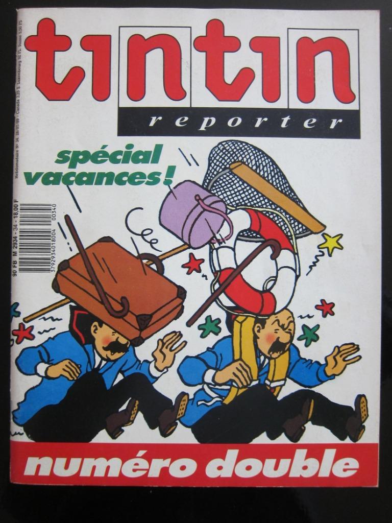 Hebdo Tintin reporter n°34  + le petit reporter (1989), Enlèvement ou Envoi, Une BD, Comme neuf, Hergé