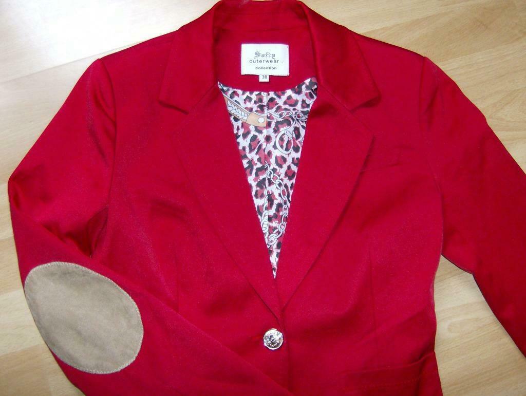 blazer softy outerwear collection rood-maat 38, Kleding | Dames, Maat 38/40 (M), Ophalen of Verzenden, Jasje, Gedragen