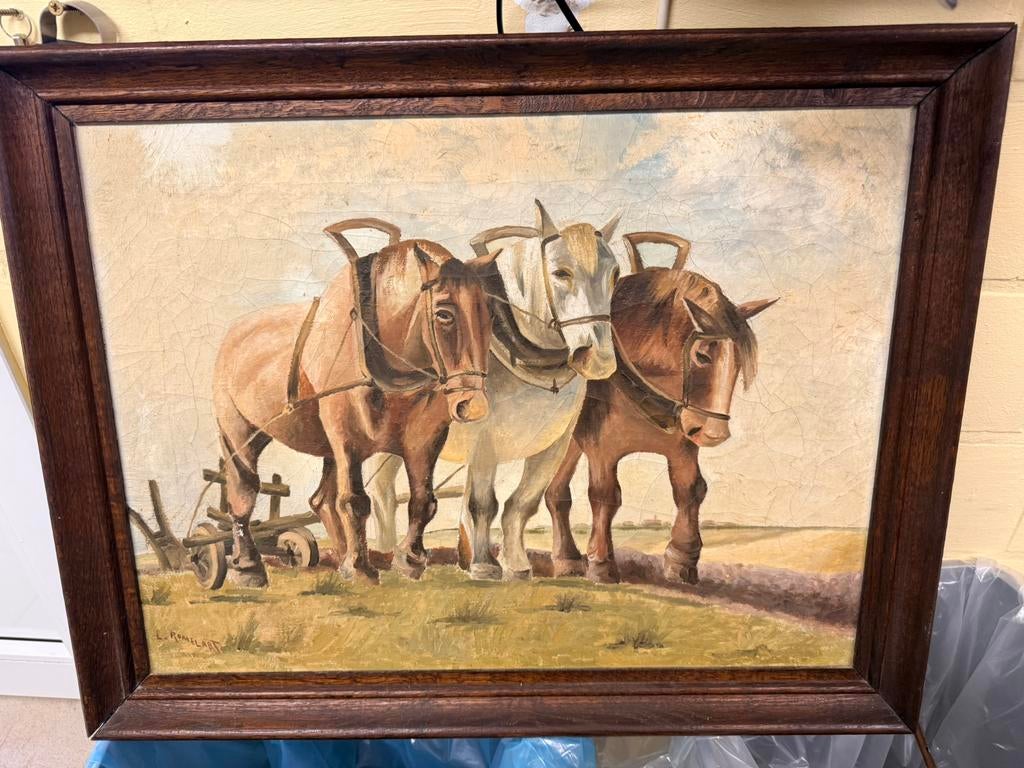 Schilderij paarden, Enlèvement ou Envoi