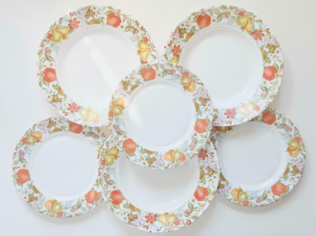 3 assiettes creuses et 3 assiettes à dessert Arcopal fruits, Enlèvement ou Envoi