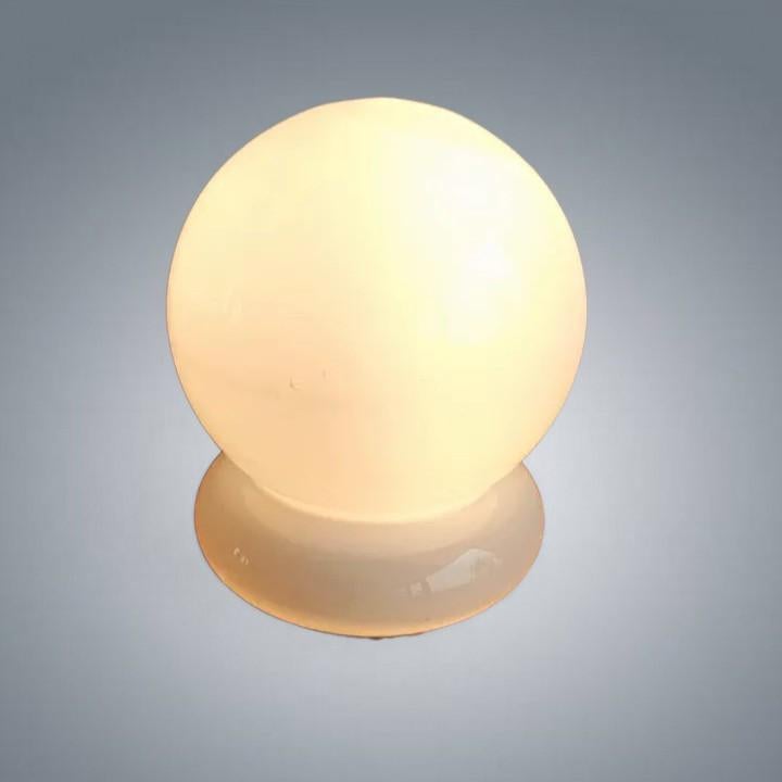 Lampe vintage Space Age Verre Opaline 1960's, Enlèvement, Verre
