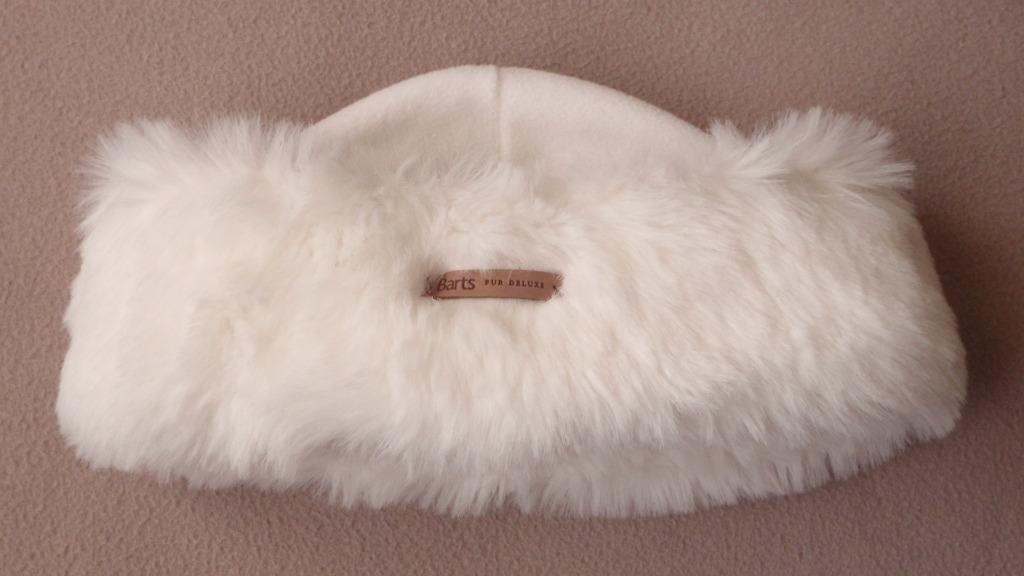 Elegante witte BARTS fur deluxe muts - zeer goede staat!, Ophalen, Zo goed als nieuw, Muts