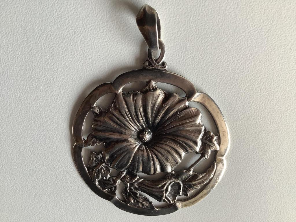 pendentif en argent art nouveau/jugenstil A. Meijer, Envoi, Argent, Pendentif
