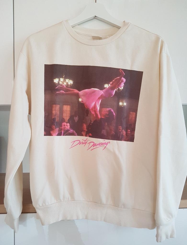 Ecru sweater 'Dirty Dancing' (maat: S), H&M, Enlèvement ou Envoi, Taille 36 (S), Comme neuf