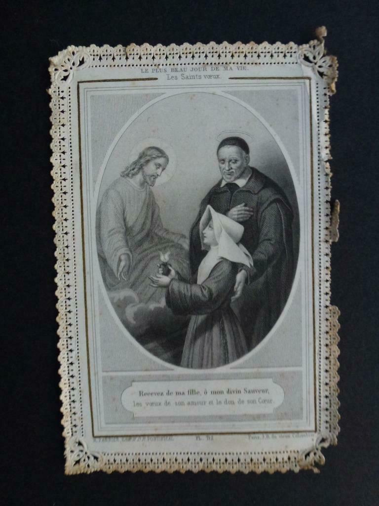 ancienne carte de prière Recevoir de ma fille ...., Envoi, Image pieuse