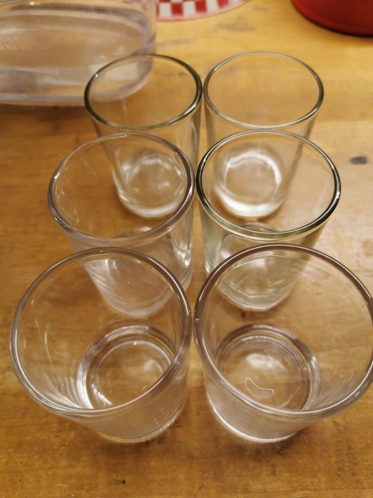 6 dessertglaasjes, kleine glaasjes, Collections, Verres & Petits Verres, Comme neuf, Autres types, Enlèvement