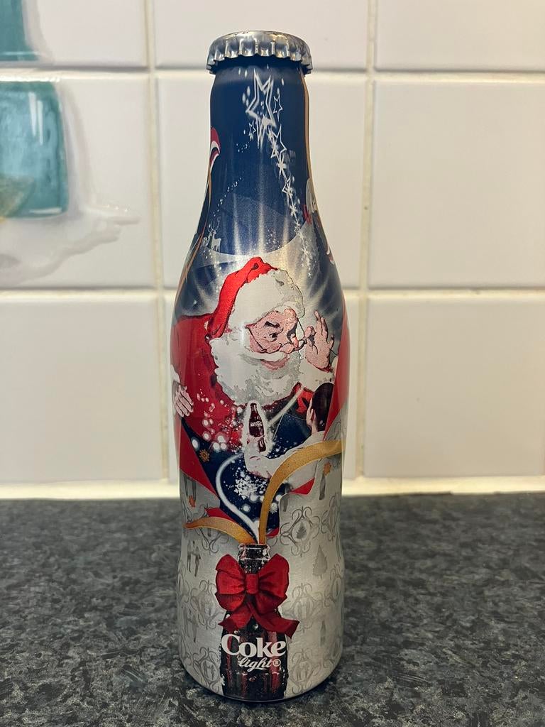 Coca-Cola kerst aluminium flesje 2008, Ophalen of Verzenden, Zo goed als nieuw