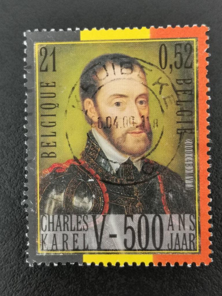 Belgie 2000 - Karel V - op de leeftijd van 40 jaar, Postzegels en Munten, Ophalen of Verzenden, Gestempeld