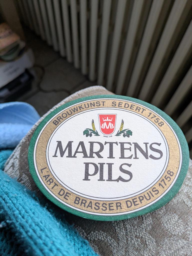 Martens pils, Verzamelen, Biermerken, Ophalen of Verzenden, Zo goed als nieuw, Viltje(s)