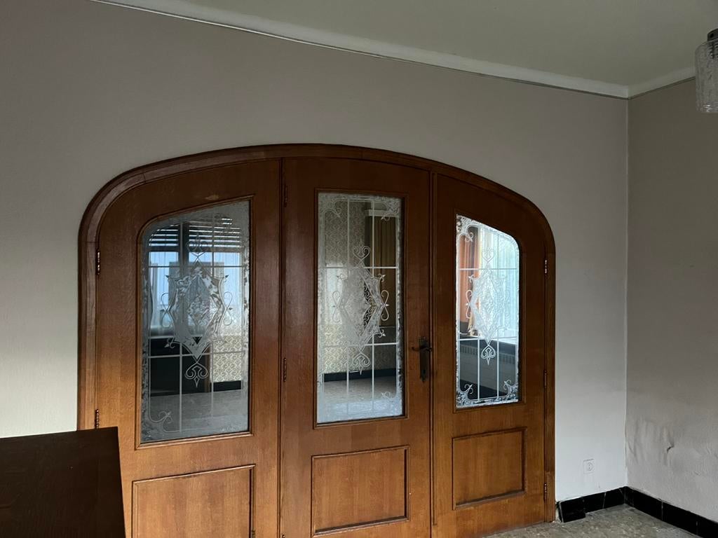 Driedelige glazen binnendeur met glas: 2,36 breedte, Doe-het-zelf en Bouw, Deuren en Vliegenramen, Nic.debruyne@gmail.com, 120 cm of meer