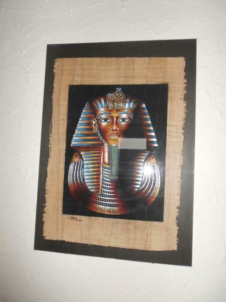 Pharaon Egypte papyrus original avec certificat, Enlèvement, Comme neuf