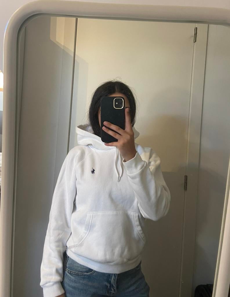 Ralph lauren hoodie wit, Ophalen, Zo goed als nieuw, Maat 36 (S), Wit