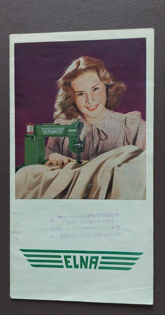 Oude Reclamefolder Elna naaimachines.SOVEMAC N.V., Ophalen of Verzenden, Zo goed als nieuw