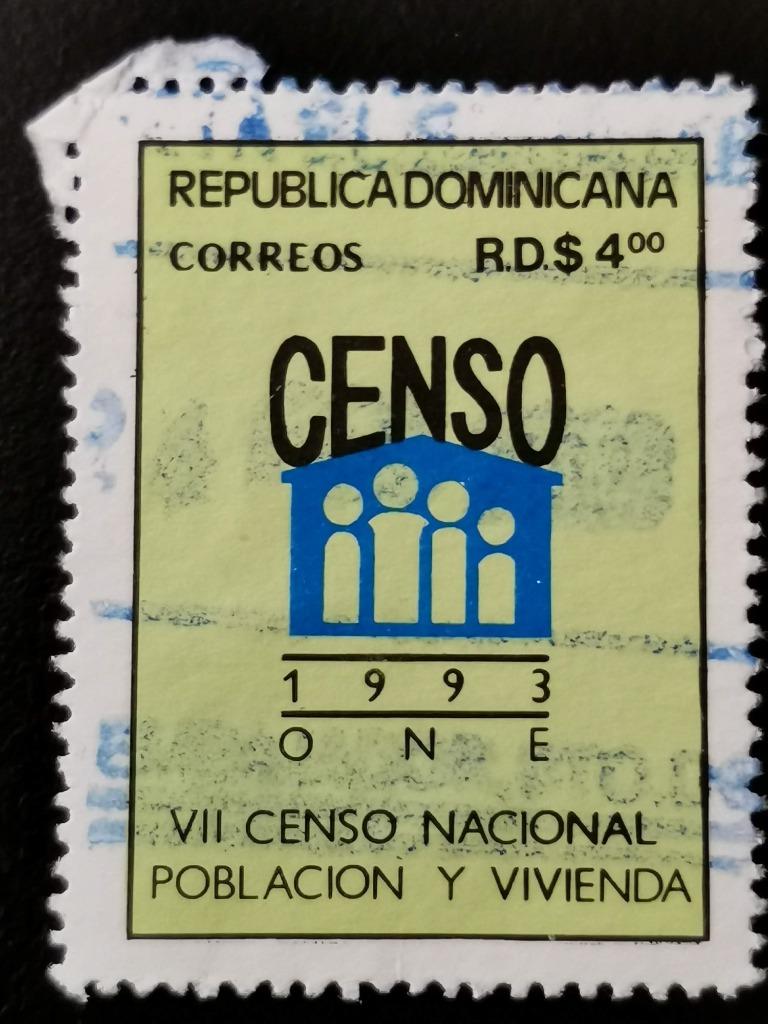 Dominicaanse Republiek 1993 - volkstelling, Ophalen of Verzenden, Gestempeld, Midden-Amerika