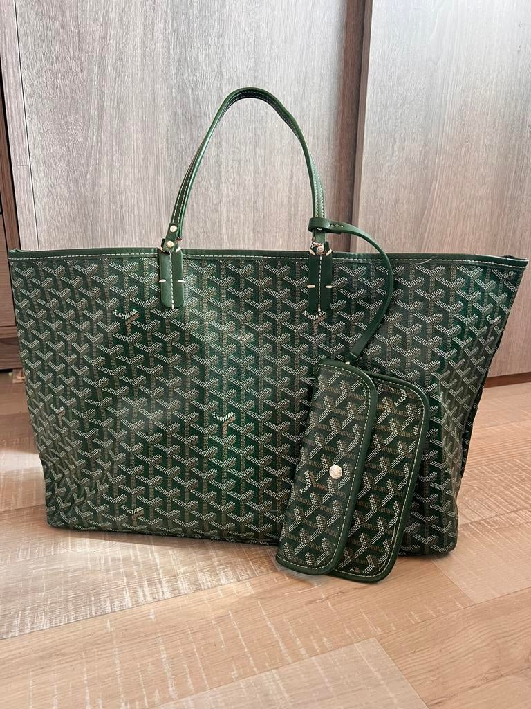 Goyard schoudertas te koop, Handtassen en Accessoires, Tassen | Damestassen, Ophalen, Gebruikt, Groen, Shopper