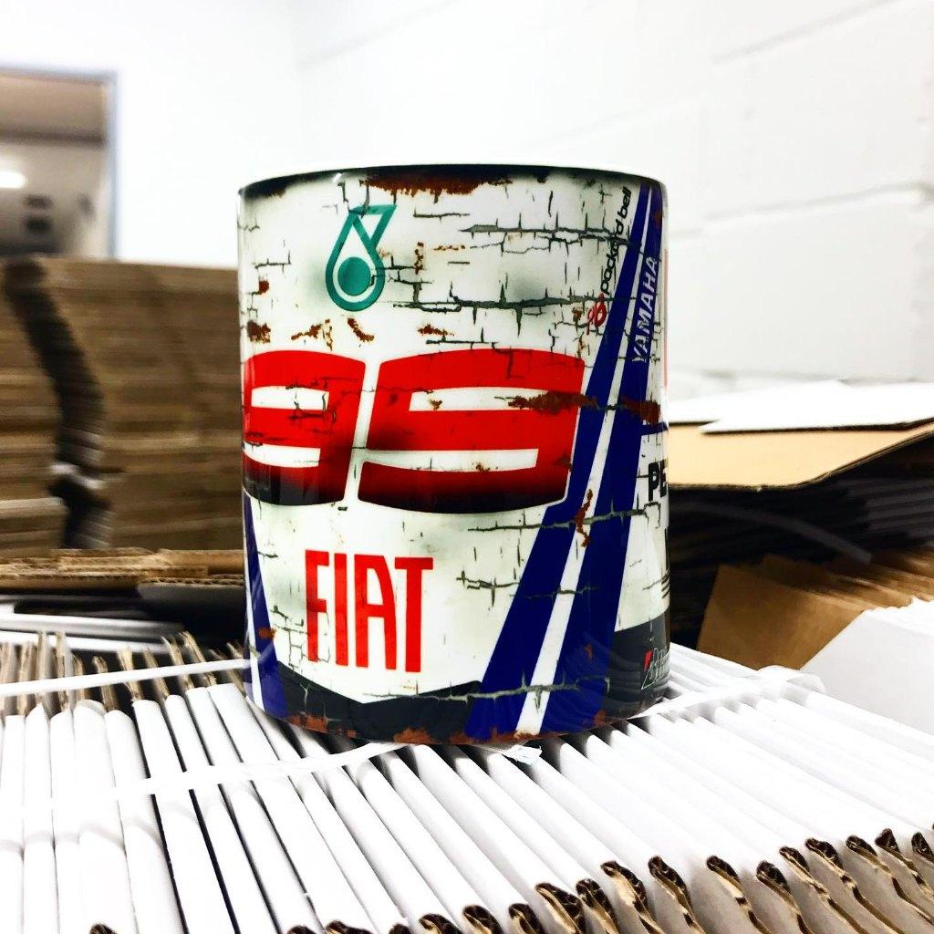 Jorge Lorenzo Yamaha mok Vintage olie Motorsport Moto GP, Enlèvement ou Envoi, Neuf, Motos