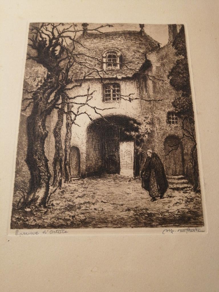 Ets Alfred van Neste, Antiek en Kunst, Kunst | Etsen en Gravures, Ophalen