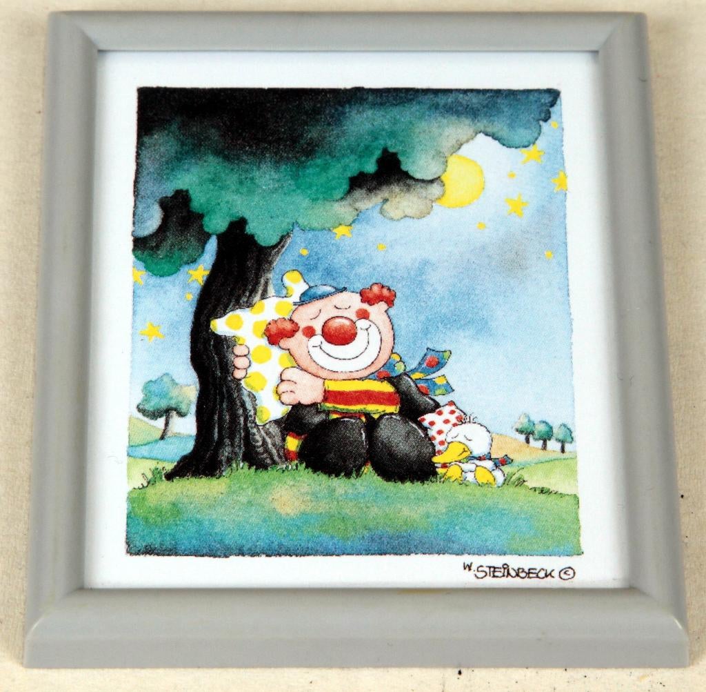 Kadertje met clown, Ophalen of Verzenden, Zo goed als nieuw