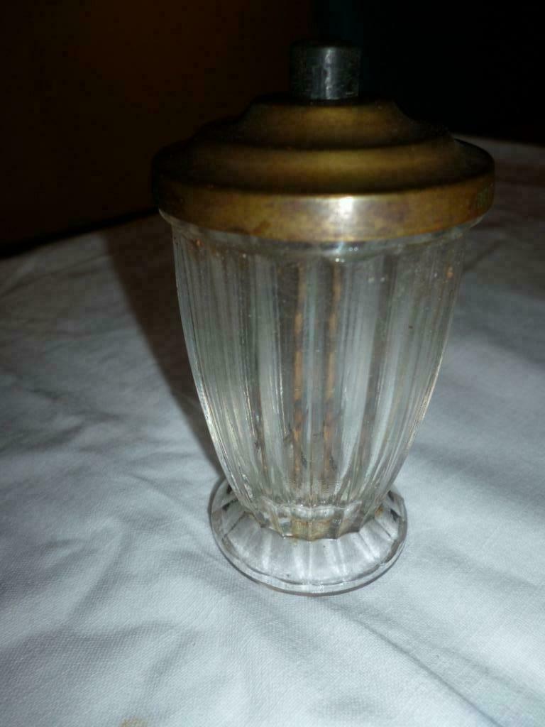 Oude zoutverdeler antieke zoutpot koper deksel keukengerief, Antiek en Kunst, Ophalen of Verzenden