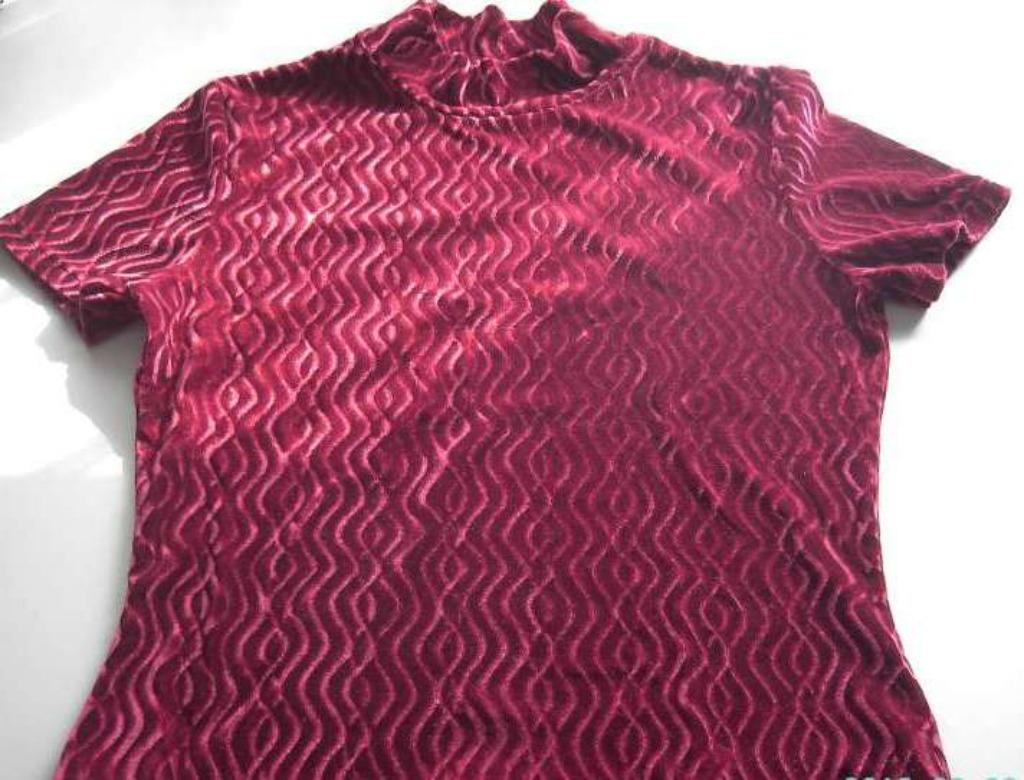 Blouse en velours rouge foncé - Pimkie - taille 40, Rouge, Taille 38/40 (M), Enlèvement ou Envoi, Comme neuf