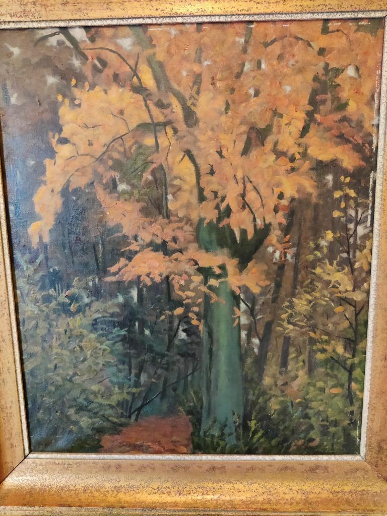 peinture colorée d'un bois par G. Dedecker, Enlèvement