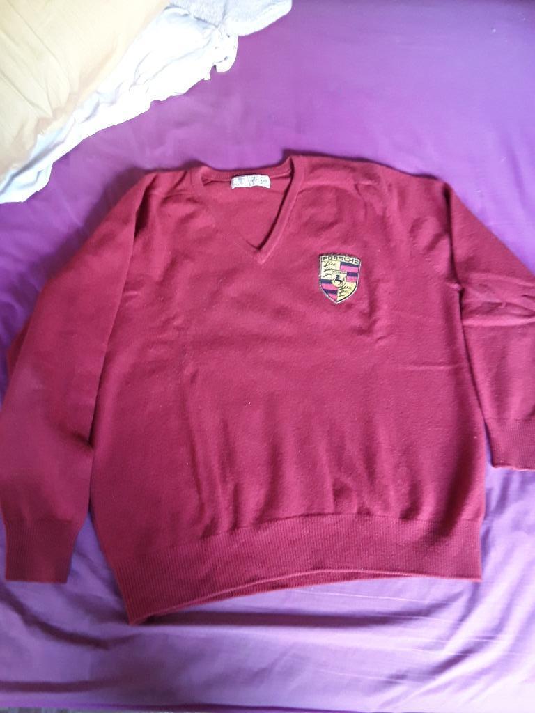 pull avec emblème Porsche, Enlèvement ou Envoi, Comme neuf, Taille 52/54 (L), Brun