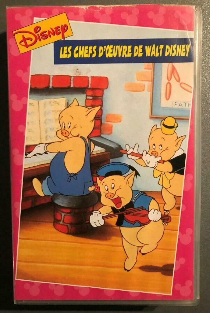VHS Les chefs d'oeuvre de Walt Disney, Enlèvement ou Envoi, Dessin animé, Tous les âges, Utilisé