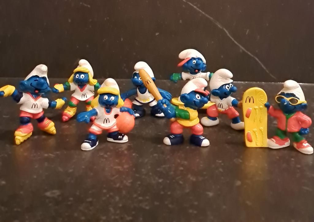 8 Smurfen - Happy meal 1998 - Serie1, 2 en 3 - Mc Donalds, Verzamelen, Ophalen of Verzenden, Zo goed als nieuw, Verschillende Smurfen