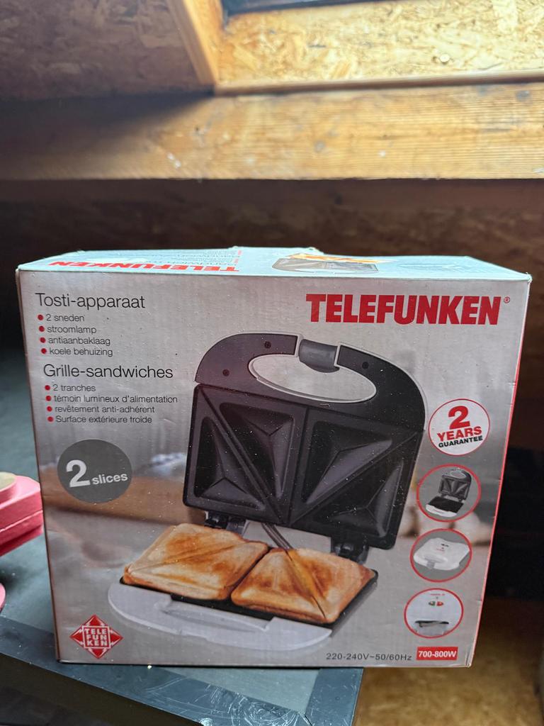 TOSTI-APPARAAT NIEUW MERK TELEFUNKEN, Ophalen of Verzenden, Nieuw, Meer dan 8 standen