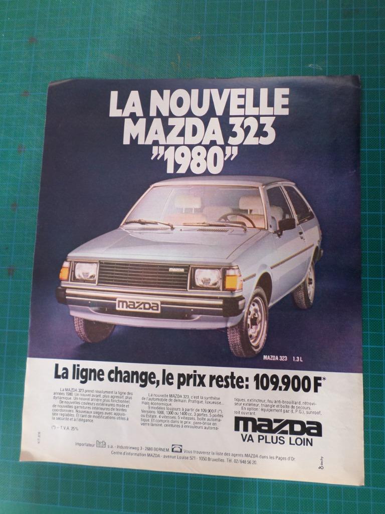 Mazda - publicité papier - 1979, Verzamelen, Merken en Reclamevoorwerpen, Ophalen of Verzenden, Gebruikt, Overige typen