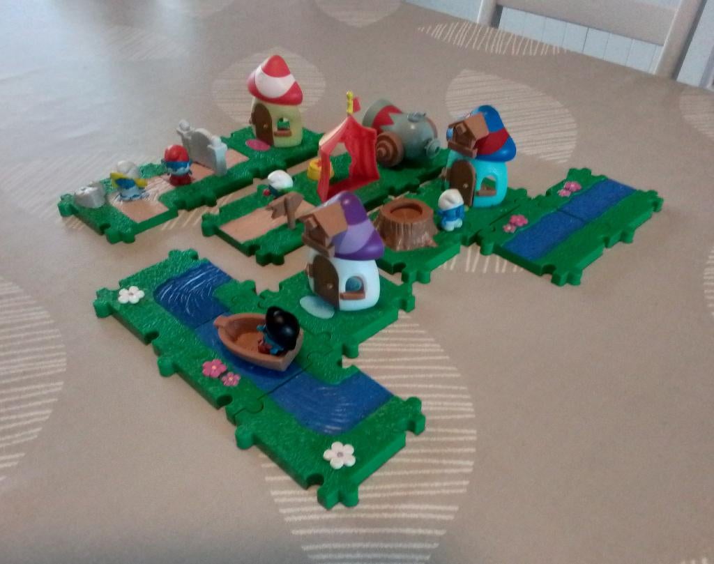 Micro smurfs village smurfen, Ophalen, Gebruikt, Plastic