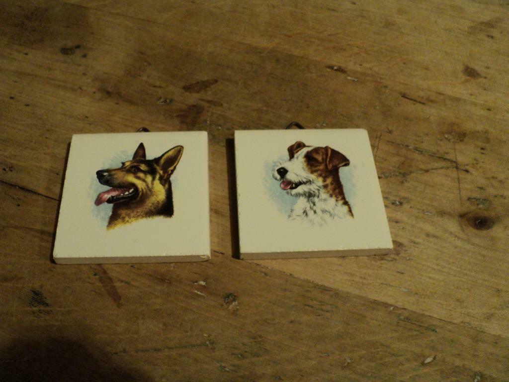mini tegeltjes afbeelding honden à  2 euro per stuk, Antiek en Kunst, Antiek | Keramiek en Aardewerk, Ophalen of Verzenden