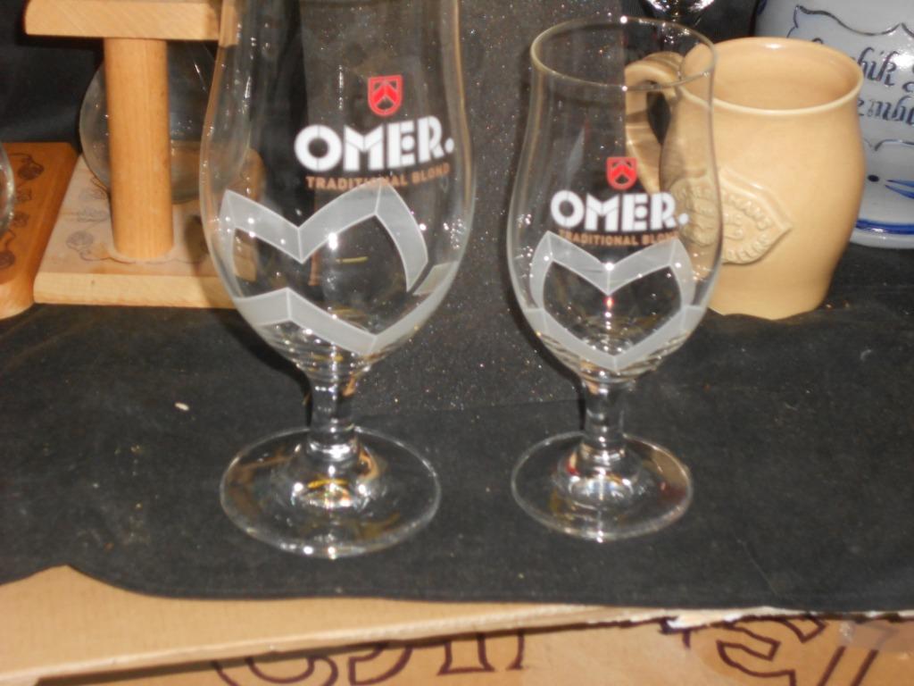 Bierglazen.Rodenbach.Omer.Maredsous.Duvel.Anglo Belge.D 23, Verzamelen, Biermerken, Ophalen of Verzenden, Zo goed als nieuw, Glas of Glazen