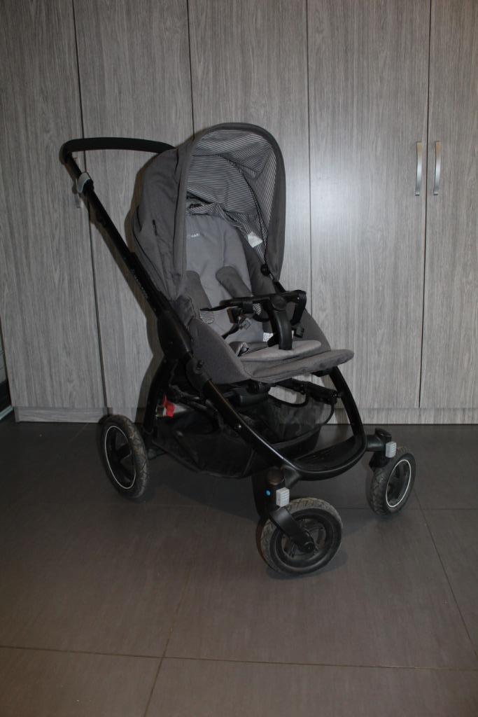 Poussette Maxi-Cosi Stella gris béton + chancelière, parasol, Utilisé, Poussette, Maxi-Cosi, Tige de poussée réglable
