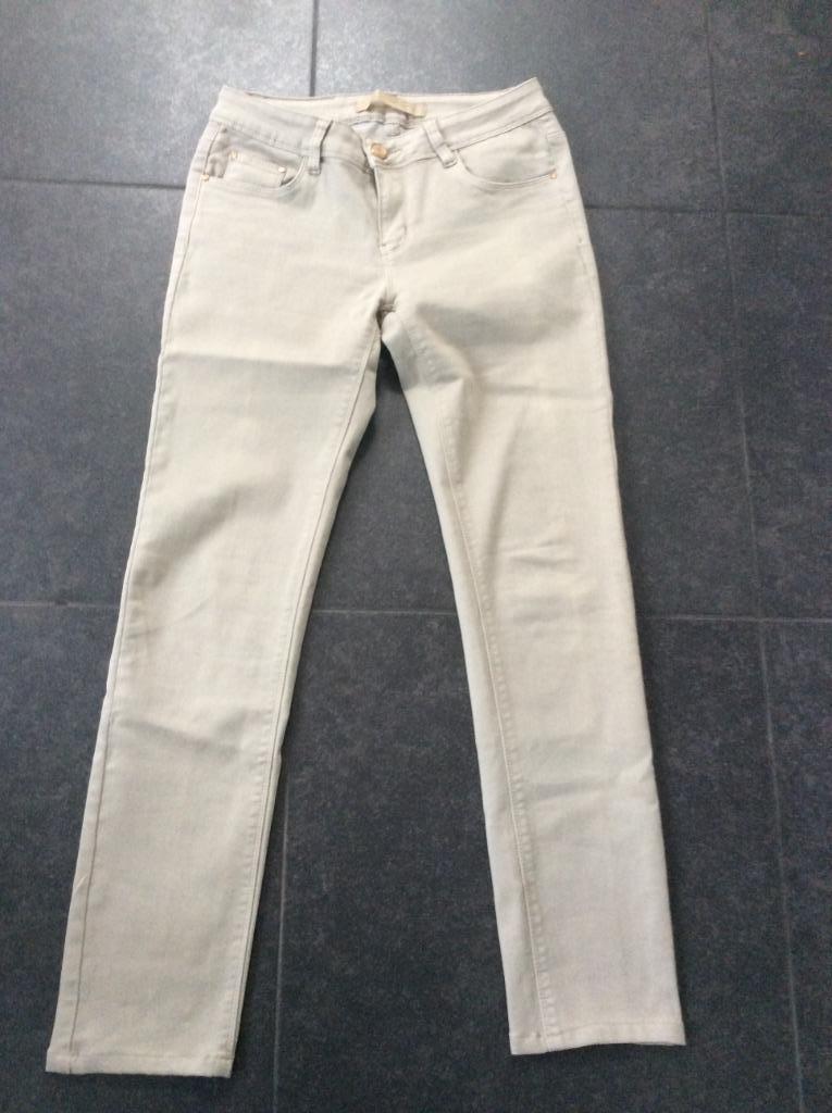 Beige broeken R.Display stretch 38/40, Kleding | Dames, Maat 38/40 (M), Beige, Ophalen of Verzenden, Zo goed als nieuw