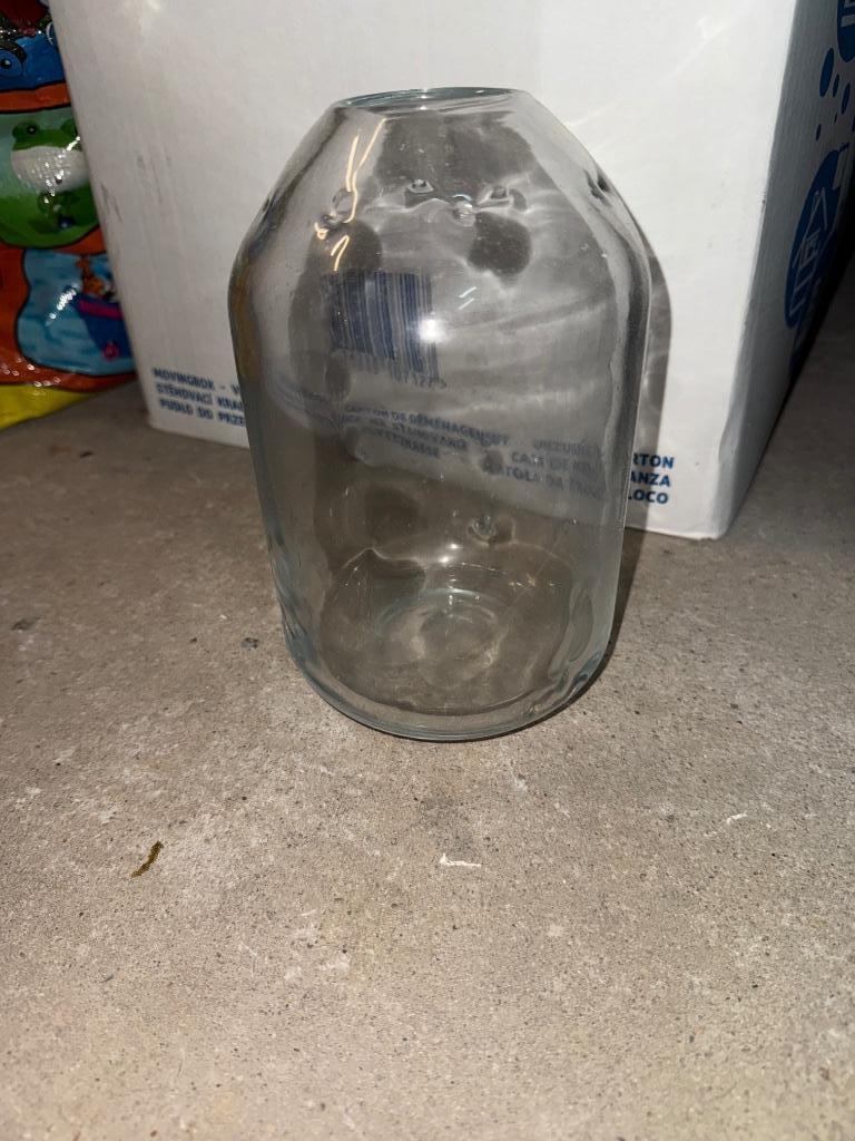 Vase Chris Oliver transparent, Neuf, Moins de 50 cm, Enlèvement ou Envoi, Autres couleurs