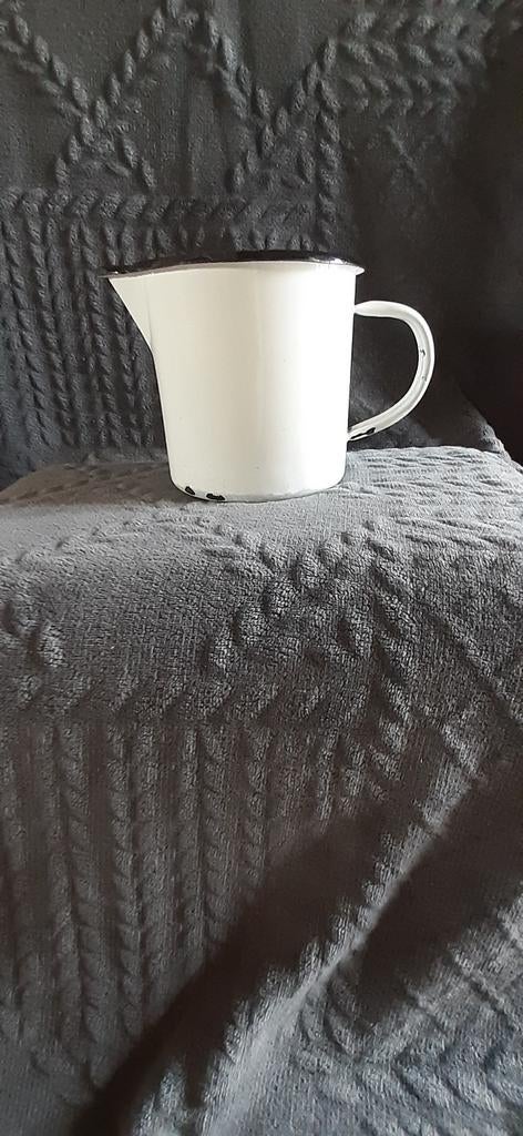 Melkkan emaille wit, Huis en Inrichting, Keuken | Potten en Pannen, Ophalen of Verzenden, Gebruikt