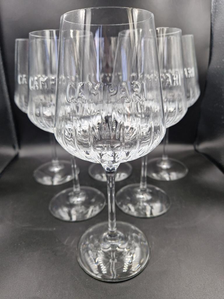 6 kristallen Campari Spritz glazen nieuw, Envoi