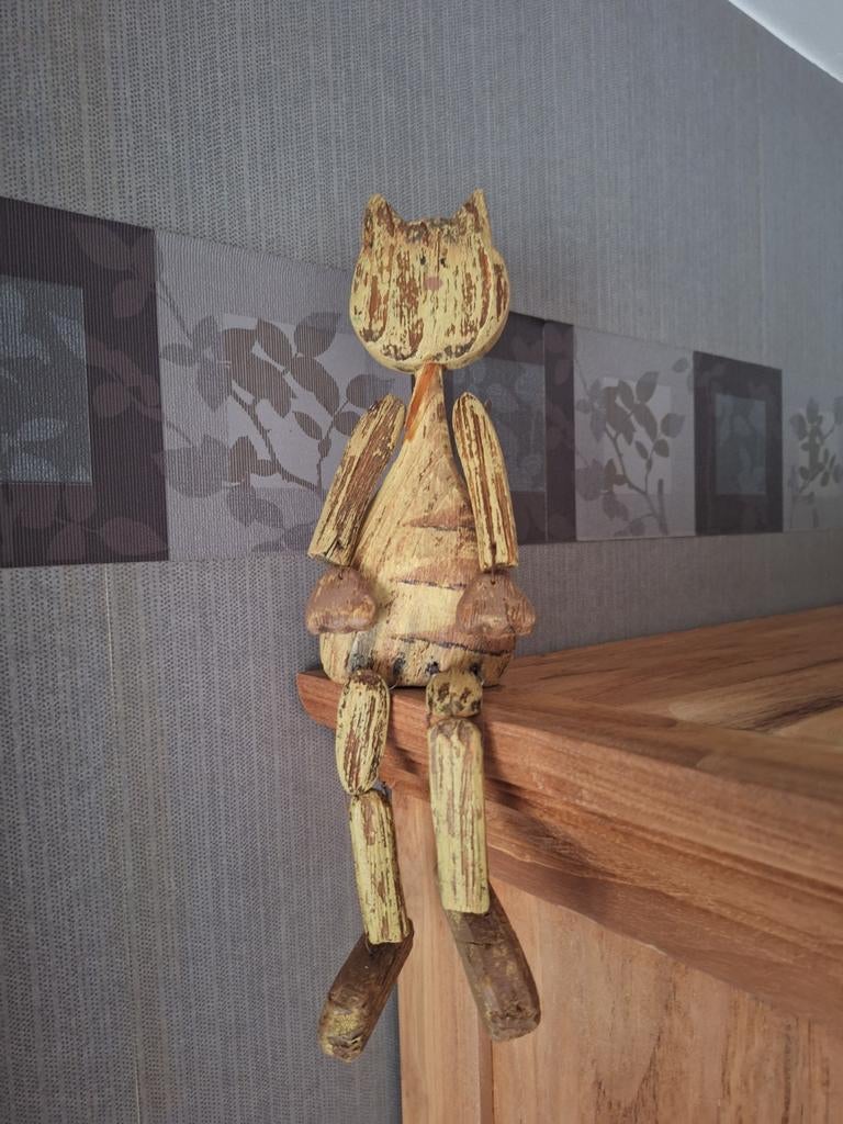 Poes in drijfhout, Ophalen of Verzenden