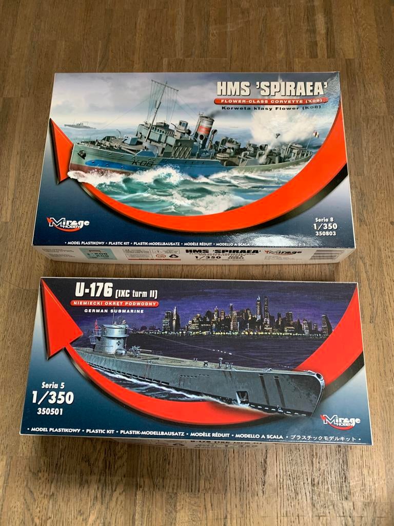 Modelbouw 1/350 korvet en u-boot nieuw, Hobby & Loisirs créatifs, Modélisme | Bateaux & Navires, Enlèvement ou Envoi