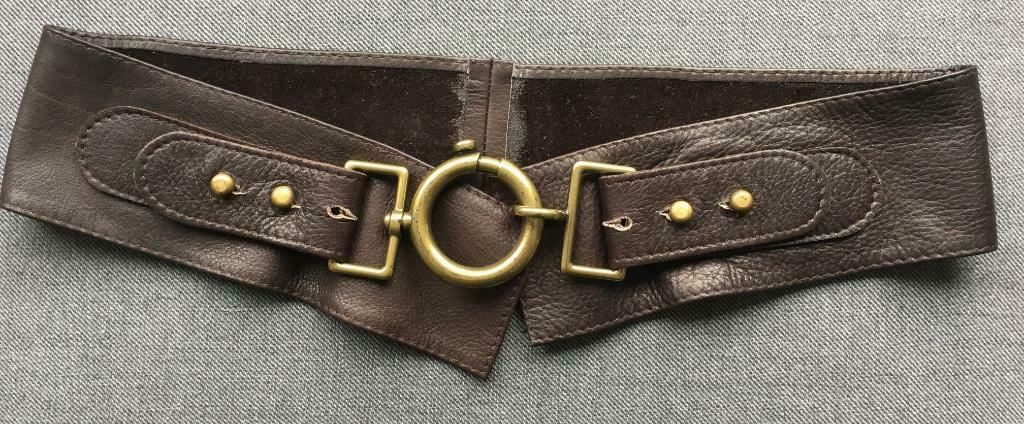 Bruine 100% leder riem, ceintuur., Kleding | Dames, 80 tot 90 cm, Verzenden, MET, Tailleriem