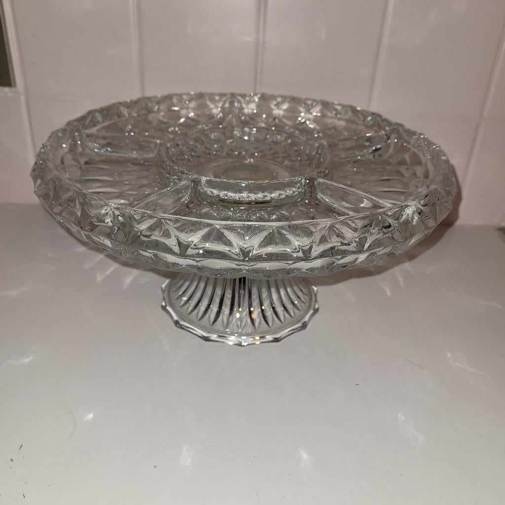Vintage verdeelde serveerschaal voor hapjes, snoepjes, Maison & Meubles, Accessoires pour la Maison | Étagères, Enlèvement