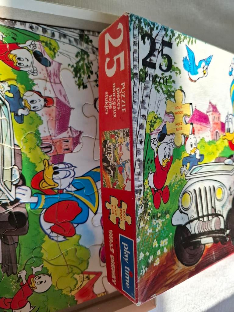Vintage houten puzzel van Walt Disney., Verzamelen, Ophalen of Verzenden