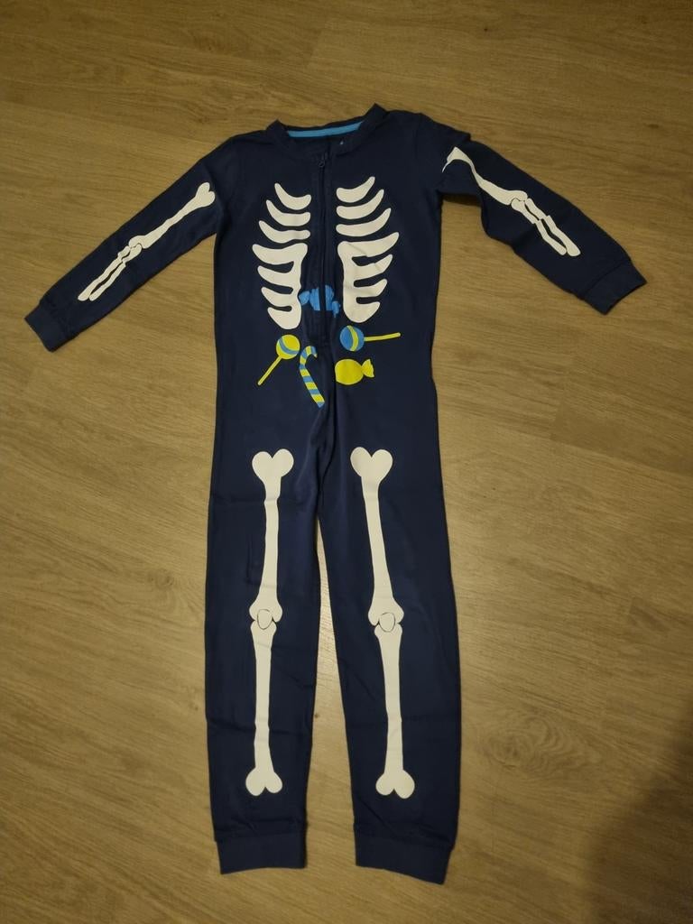 Onesie verkleedpak carnaval halloween bones maat 110/116, Enlèvement ou Envoi